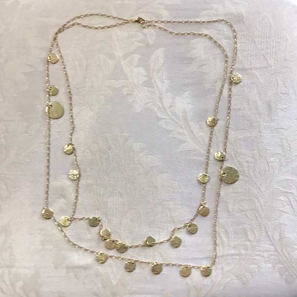 LOFT Jewelry - NWOT Loft Gold Hammered Coin Necklace